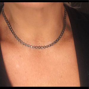 Marcasite necklace vintage silver